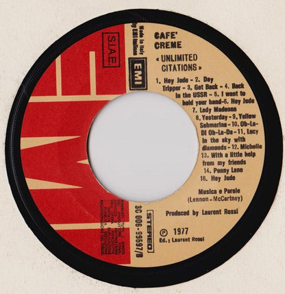 Café Crème – Unlimited Citations (7", Italy - 1977)