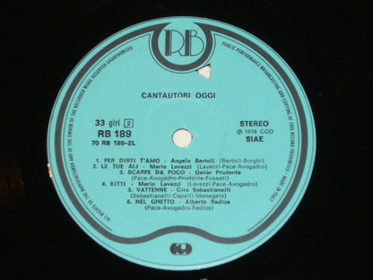 Various – Cantautori Oggi (LP, Compilation, Italy - 1978)