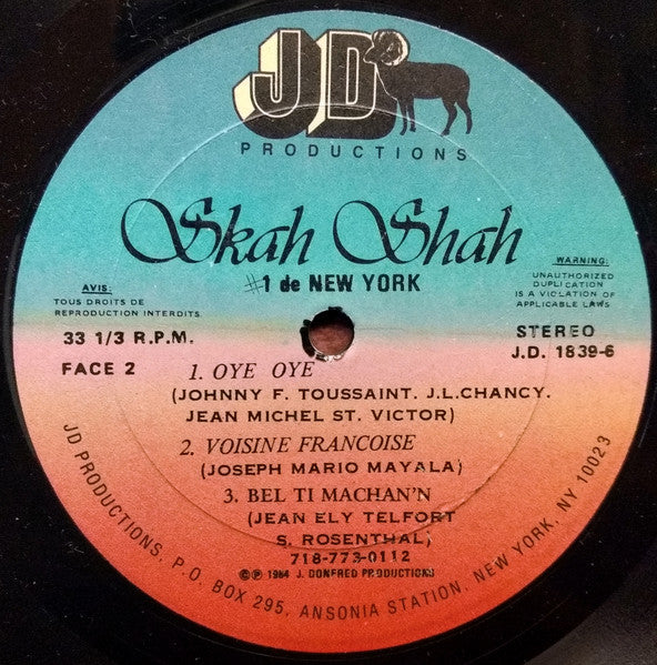 Skah Shah # 1 – Nou-La-Dial #1 (LP, Album, US - 1984)