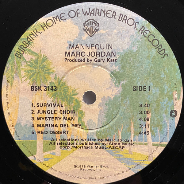 Marc Jordan – Mannequin (LP, Album, US - 1978)