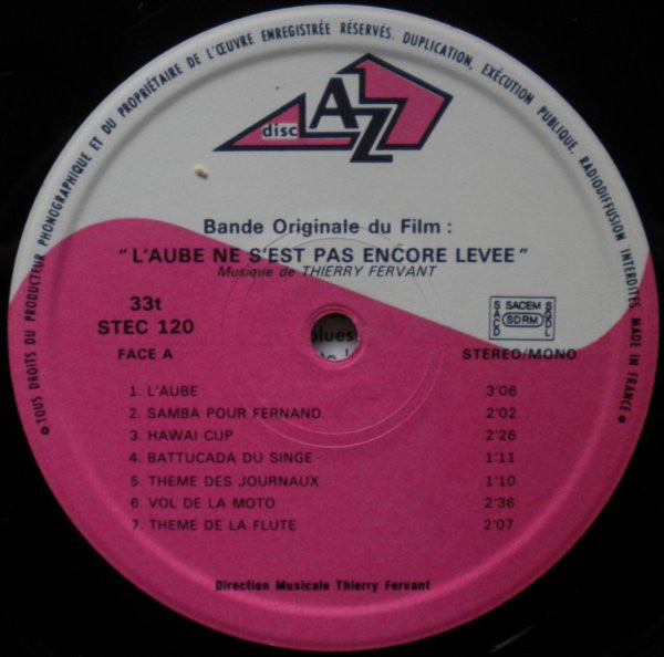 Thierry Fervant – L'aube Ne S'est Pas Encore Levée (Musique Originale Du Film) (LP, Album, France - 1972)