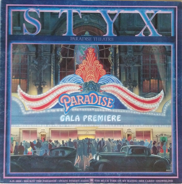 Styx – Paradise Theatre (LP, Album, Italy - 1981)