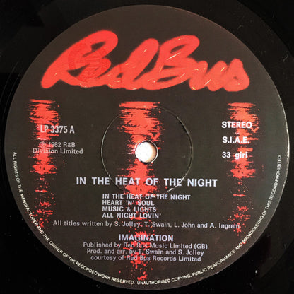 Imagination – In The Heat Of The Night (LP, Album, Italy - 1982)