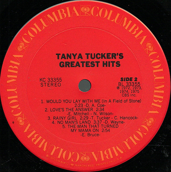 Tanya Tucker – Greatest Hits (LP, Compilation, US - 1975)