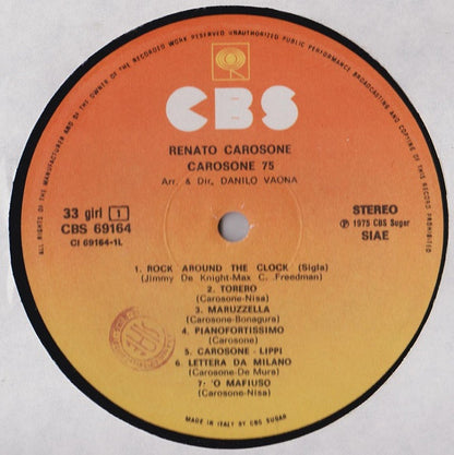 Renato Carosone – Carosone 75 (LP, Album, Italy - 1975)