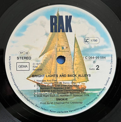 Smokie – Bright Lights & Back Alleys (LP, Album, Germany - 1977)