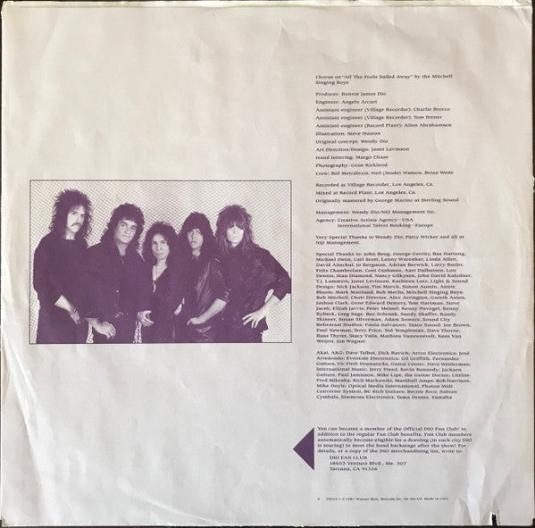 Dio (2) – Dream Evil (LP, Album, US - 1987)