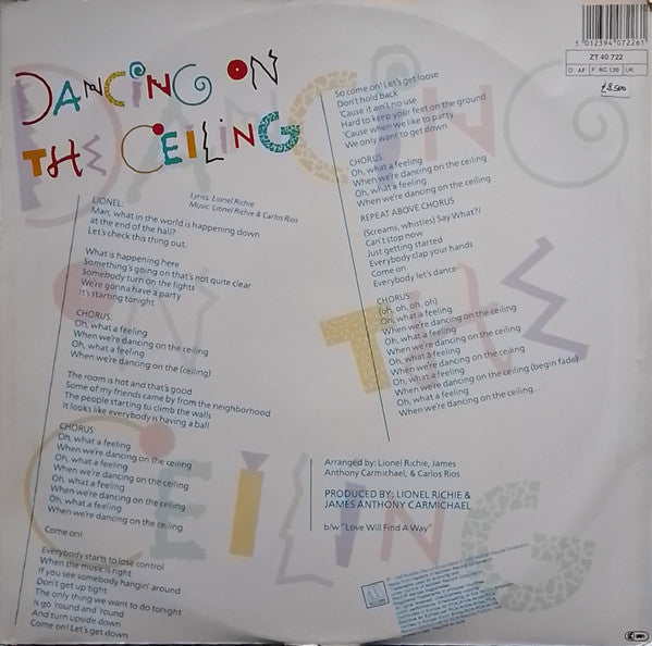 Lionel Richie – Dancing On The Ceiling (12", Italy - 1986)