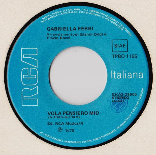 Gabriella Ferri – ...E Cammina (7", Italy - 1975)