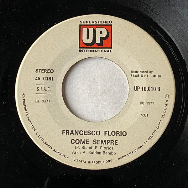 Francesco Florio – Dolcemente Contro Te (7", Italy - 1977)