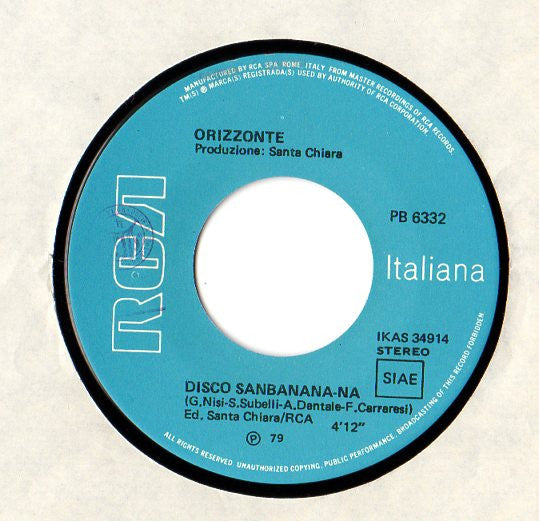 Orizzonte – Io, Tu E Santana  (7", Italy - 1978)