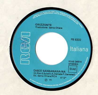Orizzonte – Io, Tu E Santana  (7", Italy - 1978)