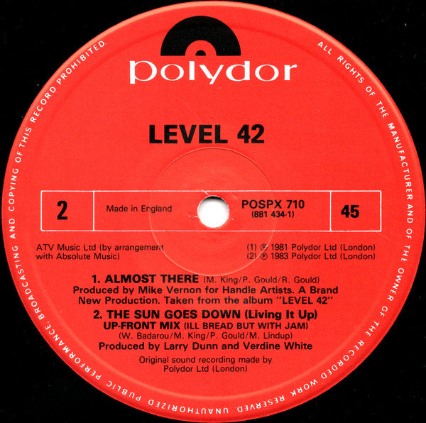Level 42 – The Chant Has Begun (12", UK - 1984)