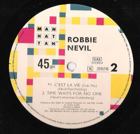 Robbie Nevil – C'est La Vie (12", Italy - 1986)