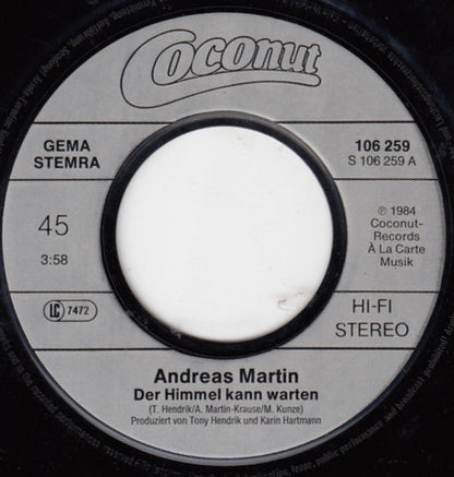 Andreas Martin (2) – Der Himmel Kann Warten (7", Germany - 1984)
