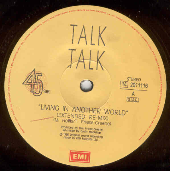 Talk Talk – Living In Another World (12", Italy - 1986)