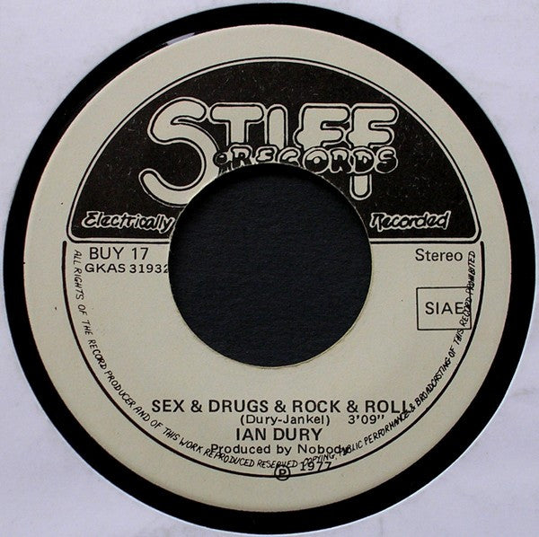 Ian Dury – Sex & Drugs & Rock & Roll (7", Italy - 1977)