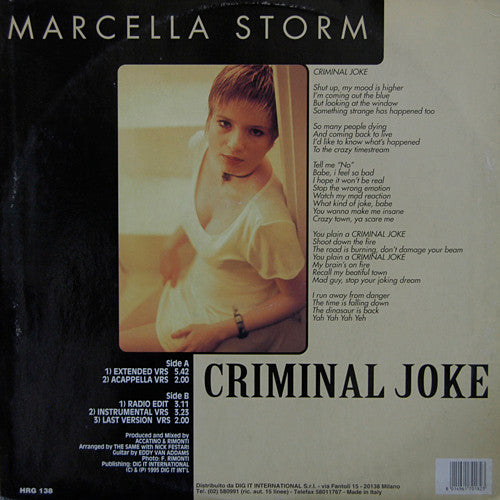 Marcella Storm – Criminal Joke (12", Italy - 1995)