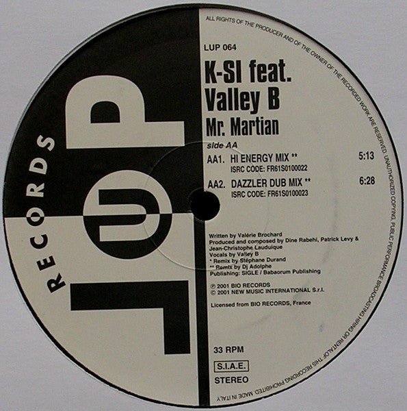 K-Si, Valley B – Mr Martian (12", Italy - 2001)