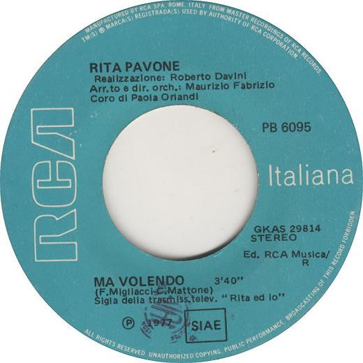 Rita Pavone – My Name Is Potato (7", Italy - 1977)