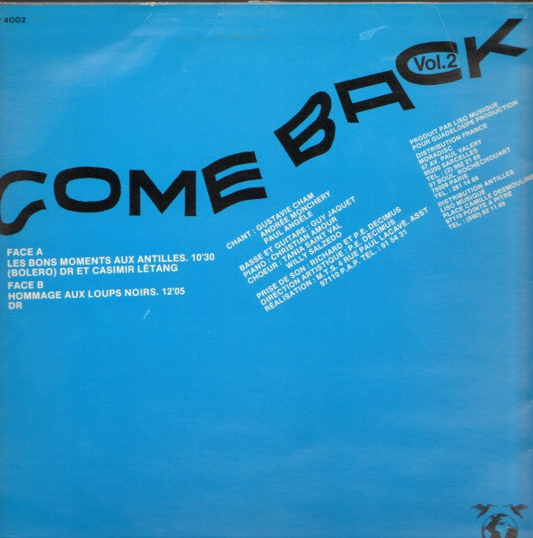 Come Back – Les Bons Moments Aux Antilles (12", France - 1983)