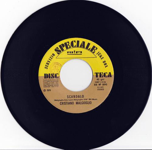 Cristiano Malgioglio, I Jerico – Scandalo / Tu Bambina, Io Bambino (7", Italy - 1976)