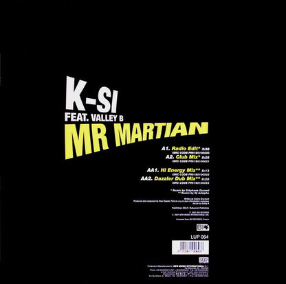 K-Si, Valley B – Mr Martian (12", Italy - 2001)