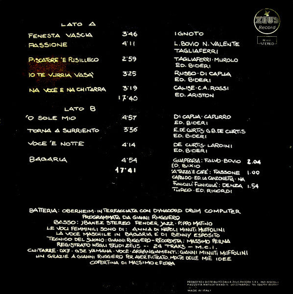 Santa Cruz (18) – A... Teneramente Con Amore... (LP, Album, Italy - 1985)