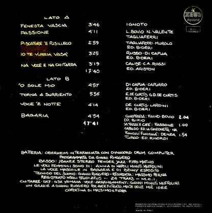 Santa Cruz (18) – A... Teneramente Con Amore... (LP, Album, Italy - 1985)