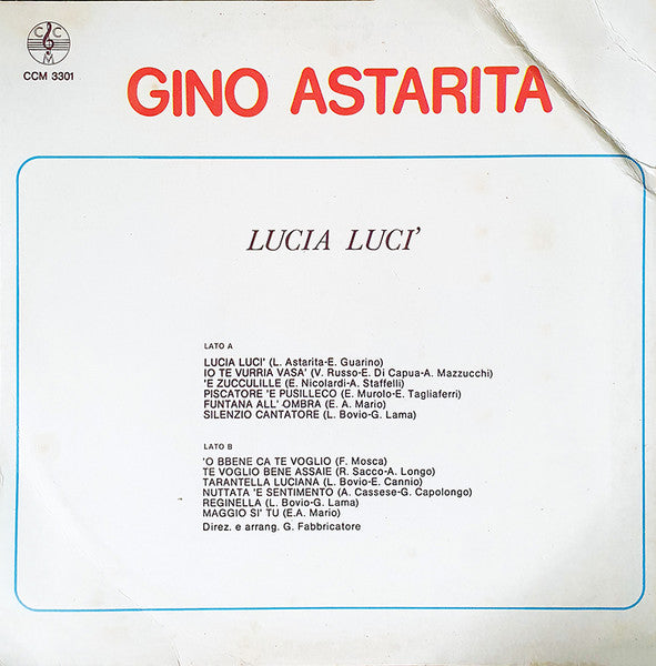 Gino Astarita – Lucia Lucì (LP, Italy)