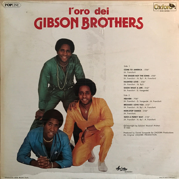 Gibson Brothers – L'Oro Dei Gibson Brothers (LP, Compilation, Italy - 1980)