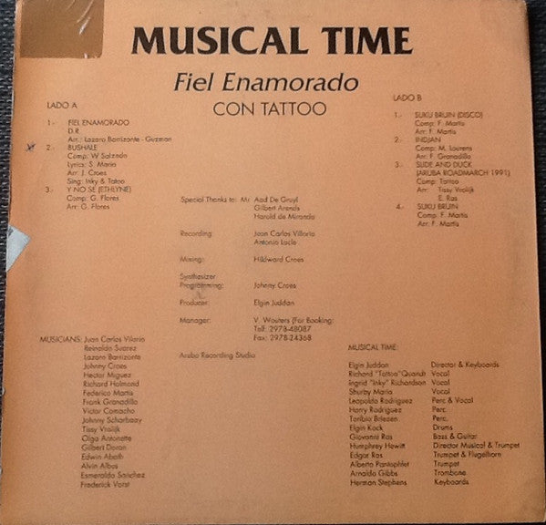 Musical Time – Fiel Enamorado Con Tattoo (LP, Aruba - 1991)