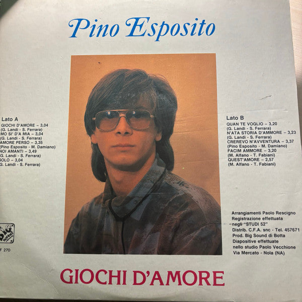Pino Esposito – Giochi D'Amore (LP, Album, Italy)