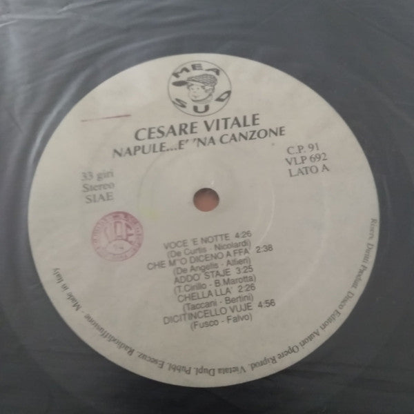 Cesare Vitale – Napule...'e 'Na Canzona (LP, Italy)