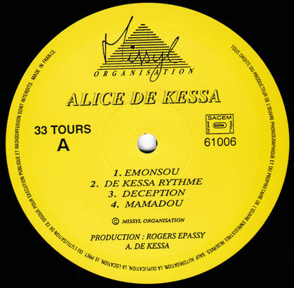 Alice Dekessa – De Kessa Rythme (LP, Album, France - 1990)