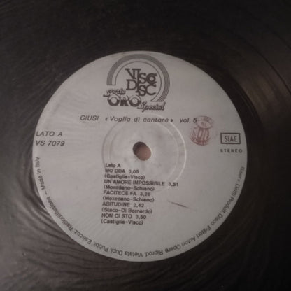 Giusy (5) – Voglia Di Cantare Vol. 5° (LP, Italy)