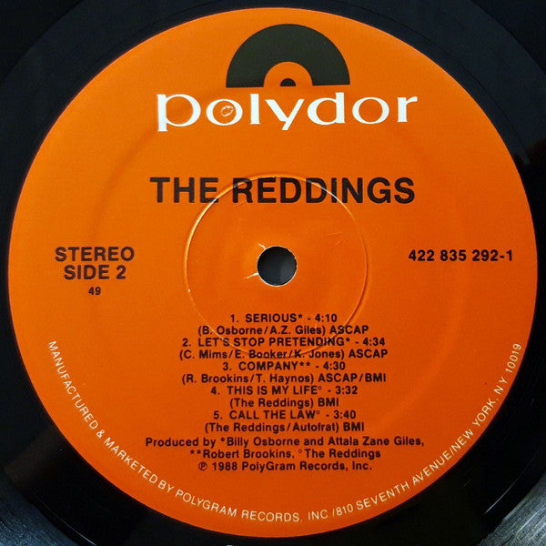 The Reddings – The Reddings (LP, Album, US - 1988)