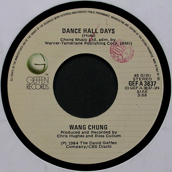 Wang Chung – Dance Hall Days (7", Italy - 1984)