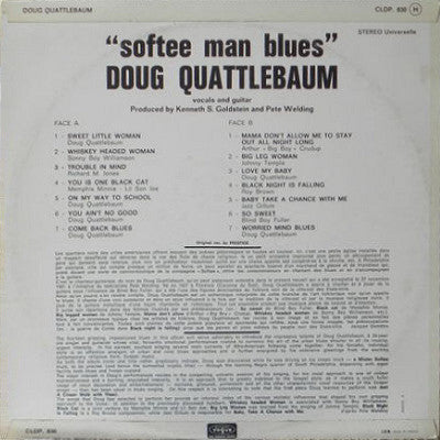 Doug Quattlebaum – Softee Man Blues (LP, Album, France - 1972)