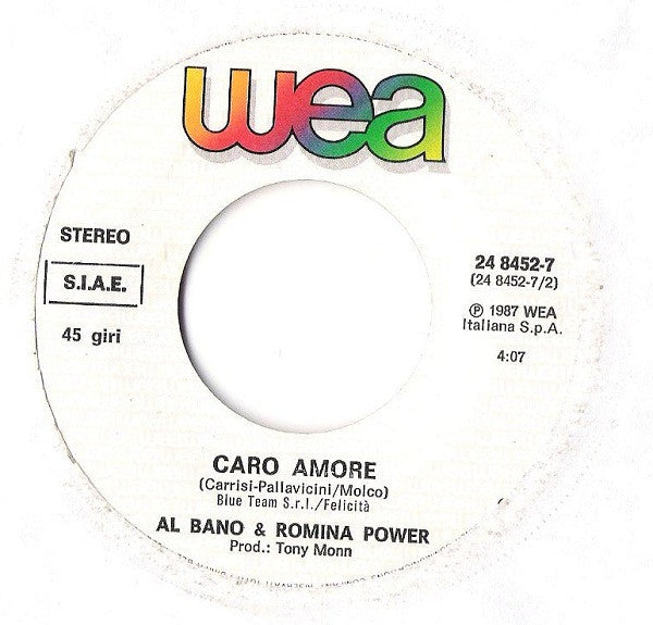 Al Bano & Romina Power – Nostalgia Canaglia (7", Italy - 1987)