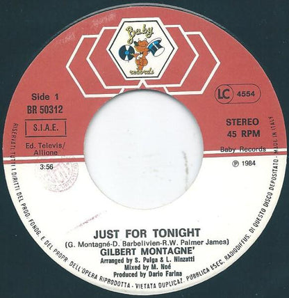Gilbert Montagné – Just For Tonight / Musicienne (7", Italy - 1984)