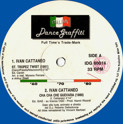 Ivan Cattaneo – I Ballabili Degli Anni '60 - '70 - '80 (In Versione Originale) (12", Compilation, Italy)