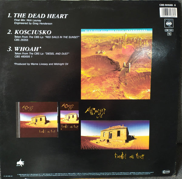 Midnight Oil – The Dead Heart (12", Europe - 1988)