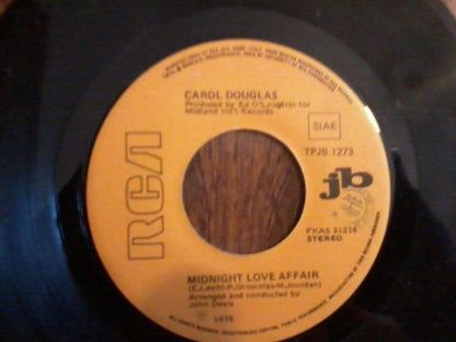 Carol Douglas, Elisabetta Virgili –  Midnight Love Affair / Primo Amore    (7", Italy - 1976)