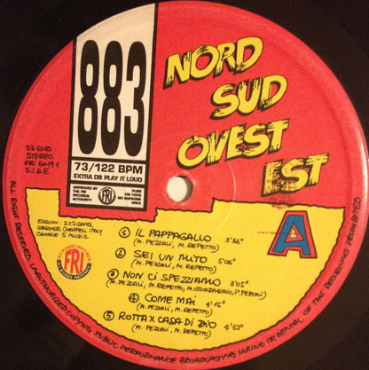 883 – Nord Sud Ovest Est (LP, Album, Italy - 1993)