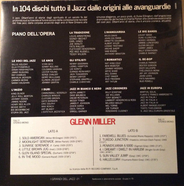 Glenn Miller – Glenn Miller (LP, Compilation, Italy - 1981)