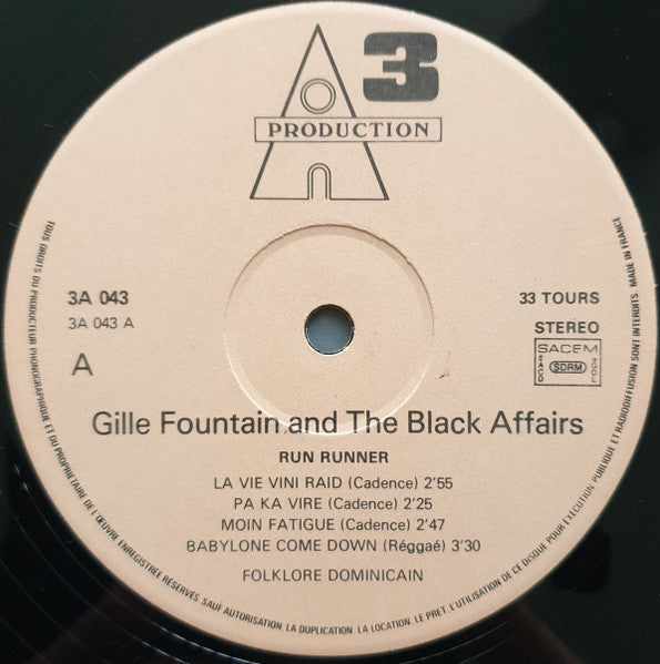 Gille Fountain, Black Affairs – Run Runner (LP, France - 1978)