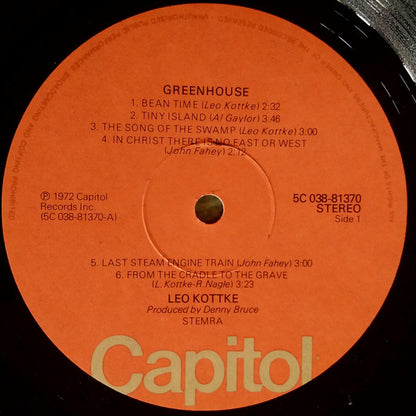 Leo Kottke – Greenhouse (LP, Album, Reissue, Netherlands - 1976)