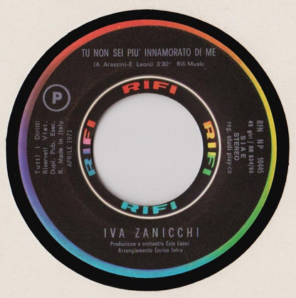 Iva Zanicchi – La Riva Bianca La Riva Nera (7", Italy - 1971)