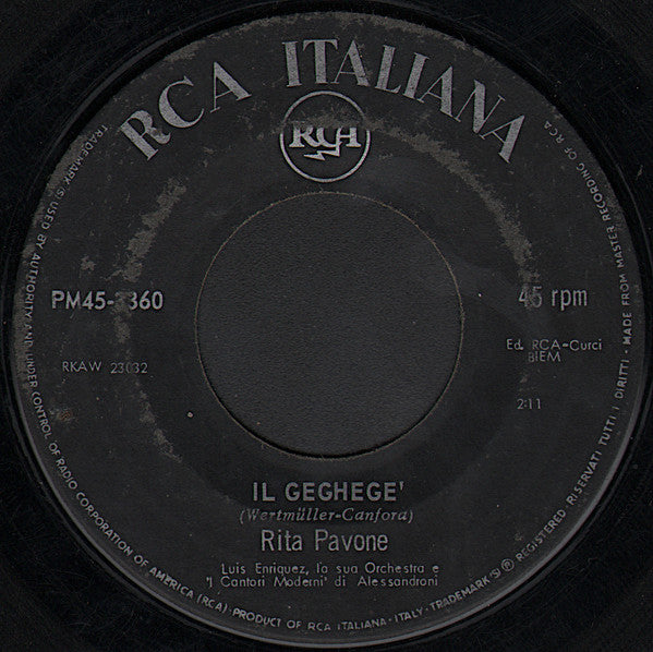 Rita Pavone – Qui Ritornerà!  (7", Italy - 1966)